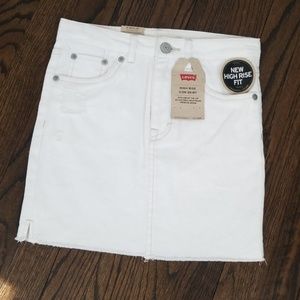 Girls white Jean skirt